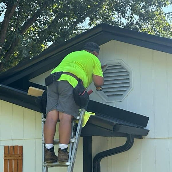 Bat removal in progress with humane exclusion door installed
